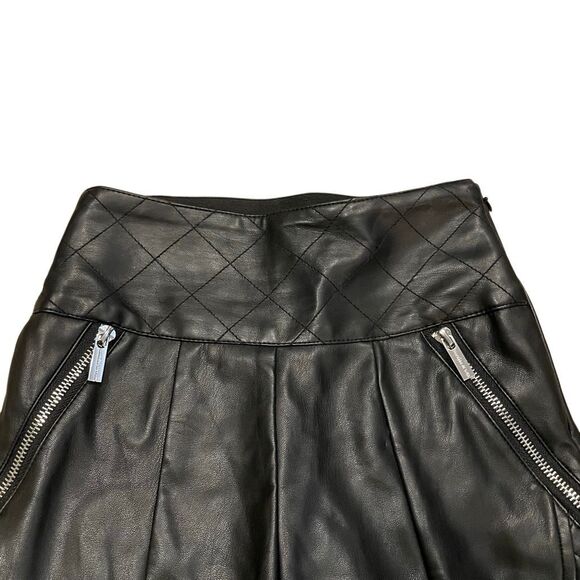Manière de Voir Womens Quilted Faux Leather Leggings 4 High Waist Gothcore Moto - Picture 5 of 7